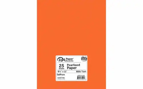 PEARLIZED SAFFRON PAPER
